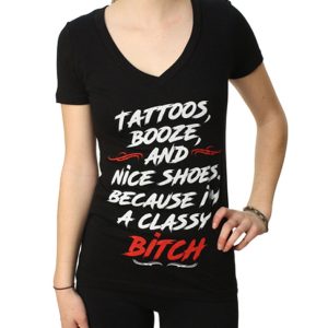 WT54 Classy Bitch Vneck