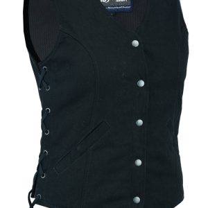 DM908 Women's Denim Longer Body &frac 34; Vest - Side Laces