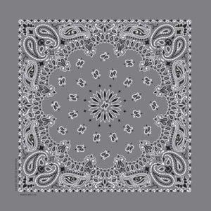 NT4411 Bandana Paisley Charcoal