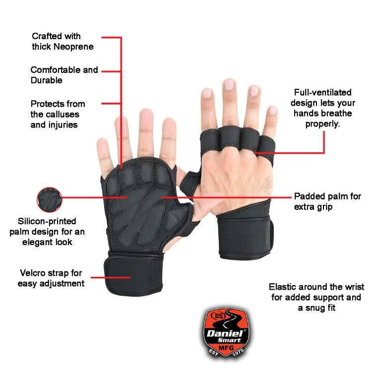 Full Life Black Cross Training Gym Glove - Image 2