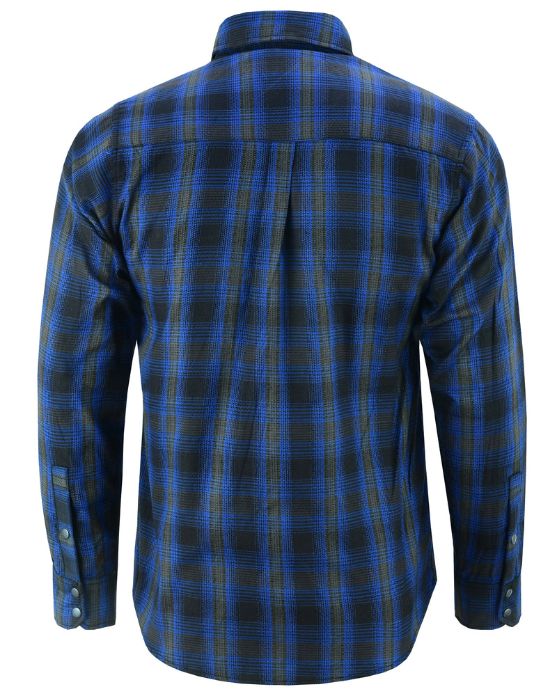 DS4681 Flannel Shirt - Daze Blue and Black - Image 5