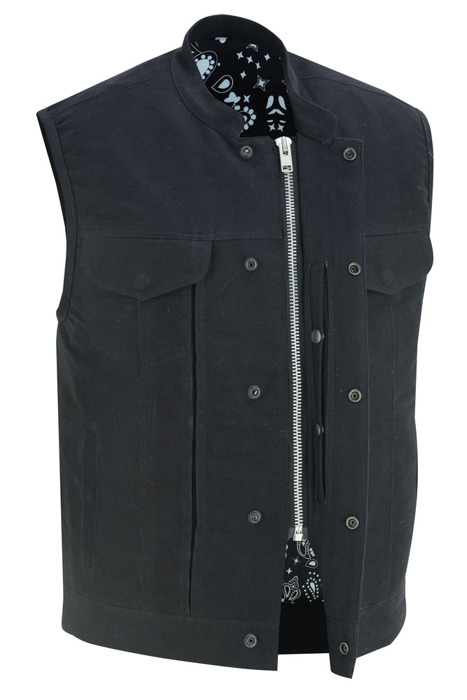 DS909 Men's Modern Utility Style Canvas Vest - Image 5