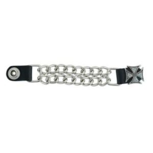 PKV142D Vest Extender - Iron Cross with Silver Glitter