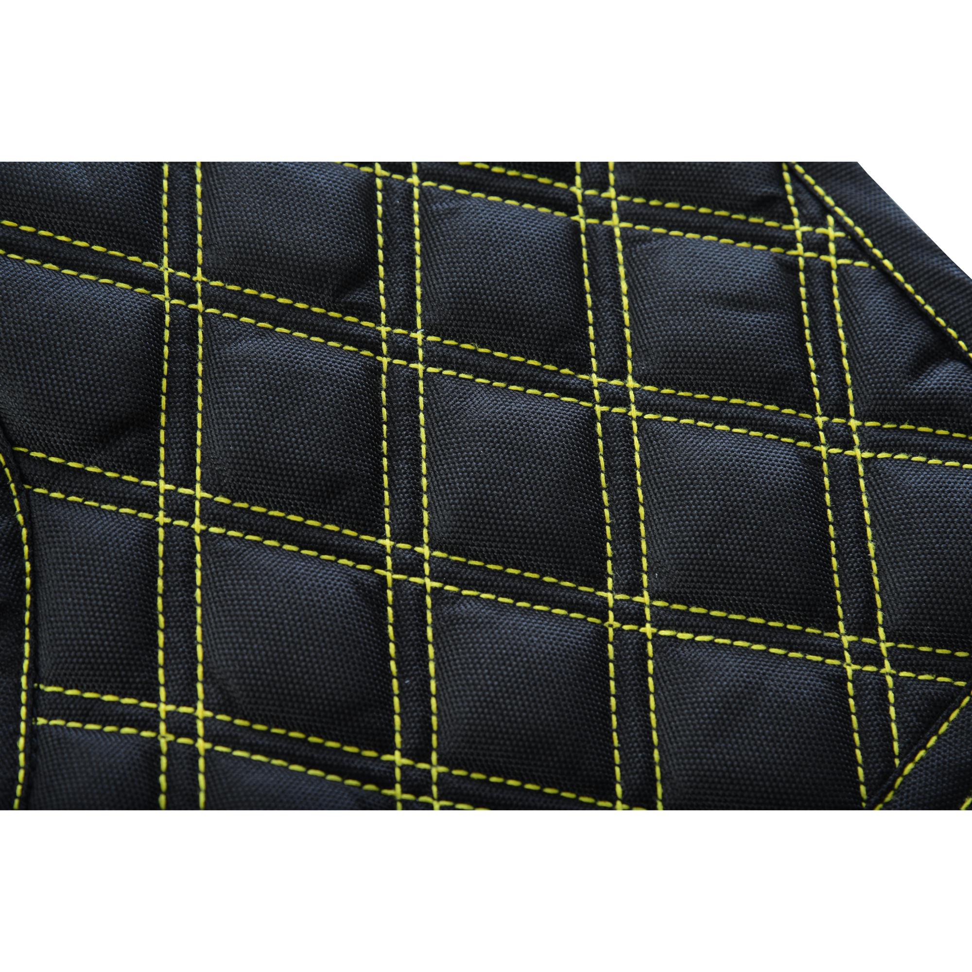 Nitro Rush Men’s Black Mesh Textile Vest with Yellow Diamond Stitch - Image 13