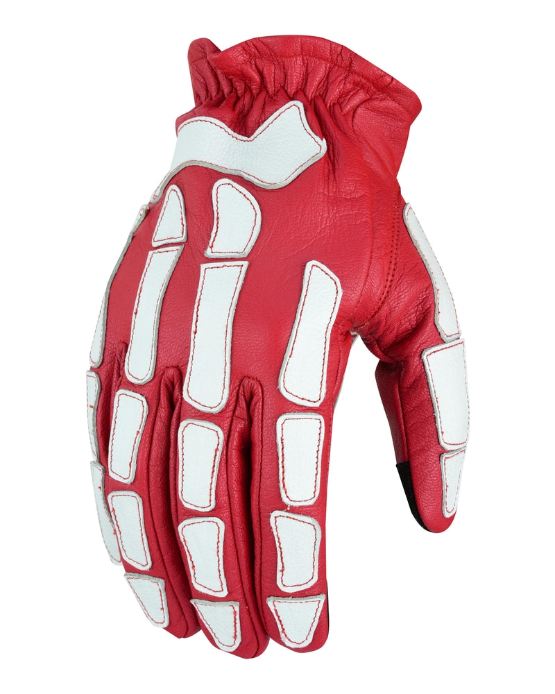 Skeletal Grip Red and White Skeleton Design Riding Glove - Image 3