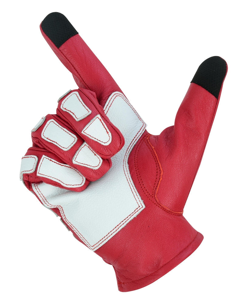 Skeletal Grip Red and White Skeleton Design Riding Glove - Image 4