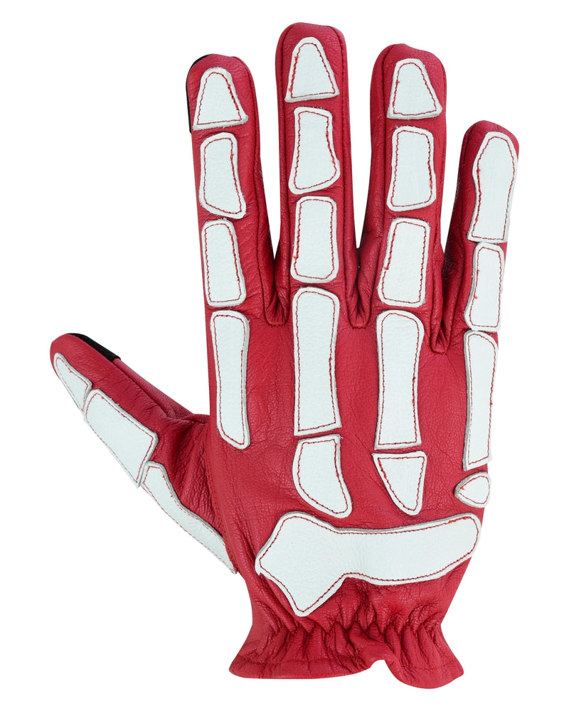 Skeletal Grip Red and White Skeleton Design Riding Glove - Image 5