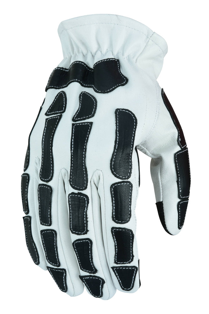 Glove Grace White and Black Skeleton Hand Riding Glove - Image 3