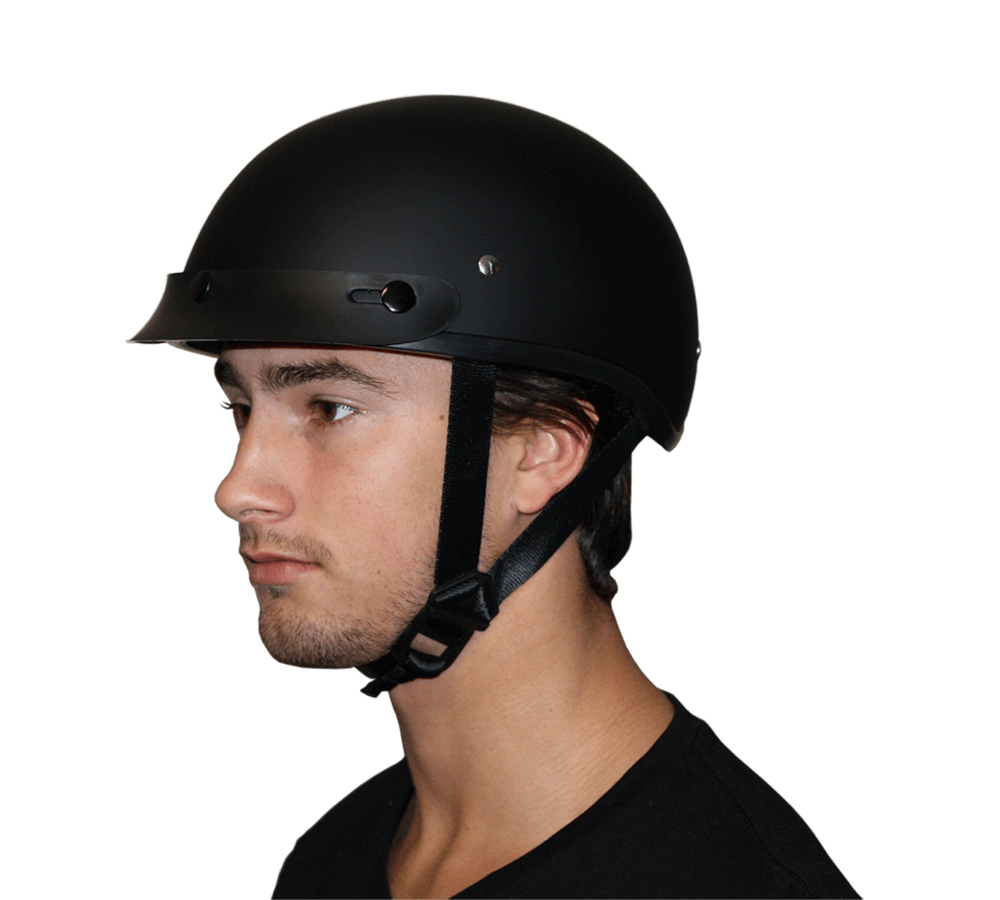 DOT Approved Daytona Motorcycle Half Face Helmet - Skull Cap Graphics for Men & Women, Scooters, ATVs, UTVs & Choppers - W/ Skull Flames Red - Image 7