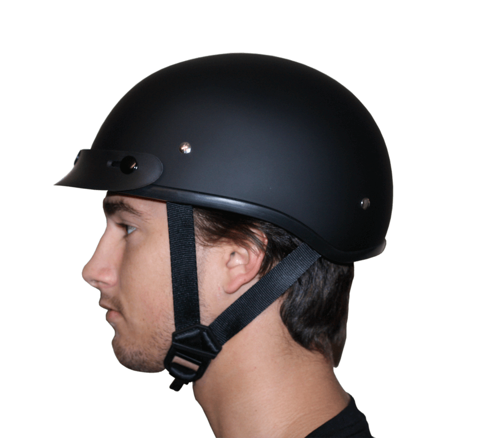 DOT Approved Daytona Motorcycle Half Face Helmet - Skull Cap Graphics for Men & Women, Scooters, ATVs, UTVs & Choppers - W/ Pistons Skull - Image 9