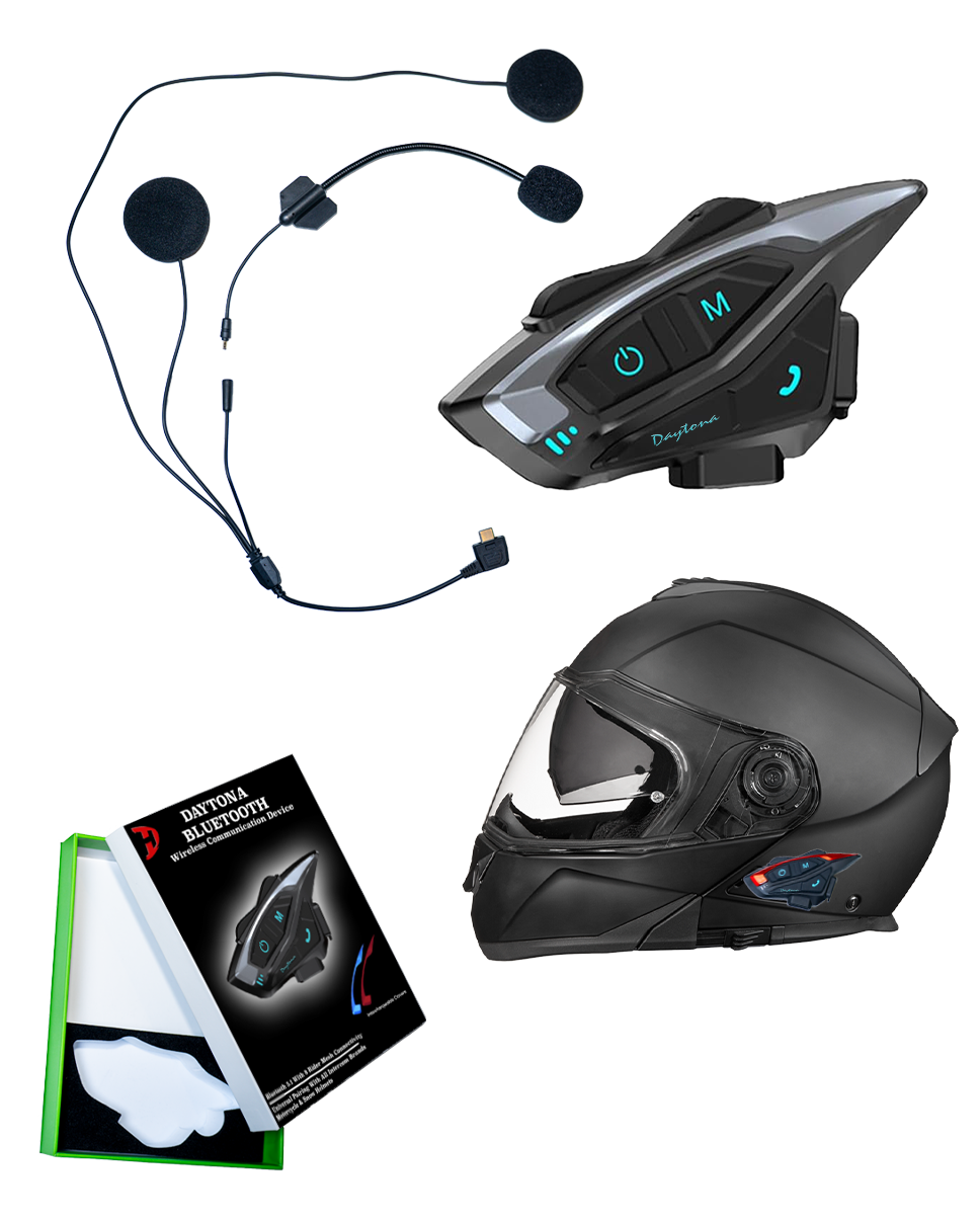 Daytona Helmets Motorcycle Bluetooth Headset - Motorcycle Communication System For All Types of Helmets - 1 - Image 16