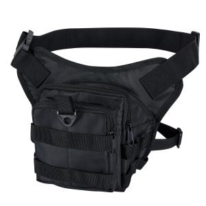 Dream Apparel Black Canvas Drop - Leg Tactical Thigh Bag with Gun Pocket