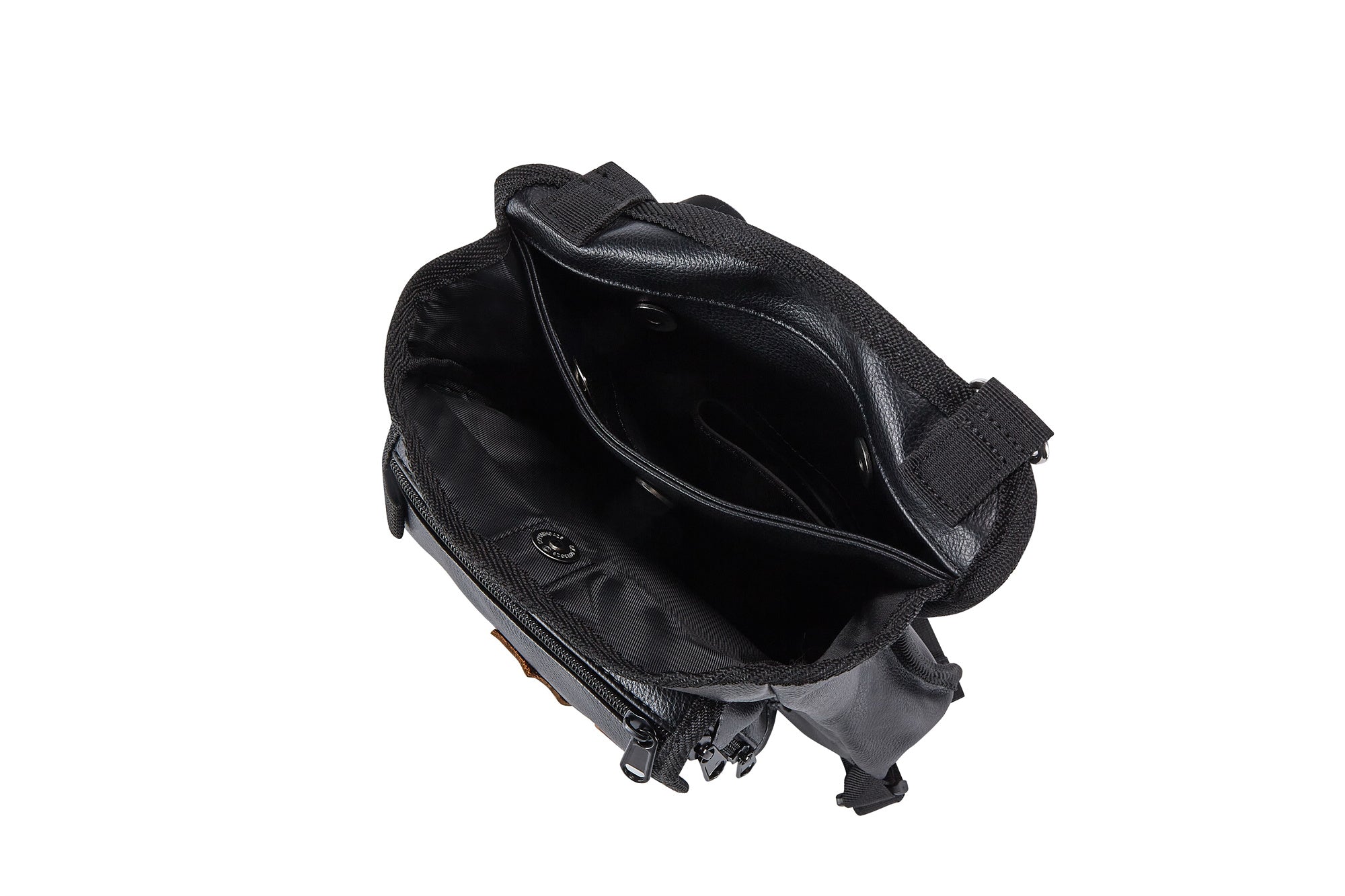 Dream Apparel Black Thigh Bag, Brown Strap, Gun Pocket Leg Bag - Image 3