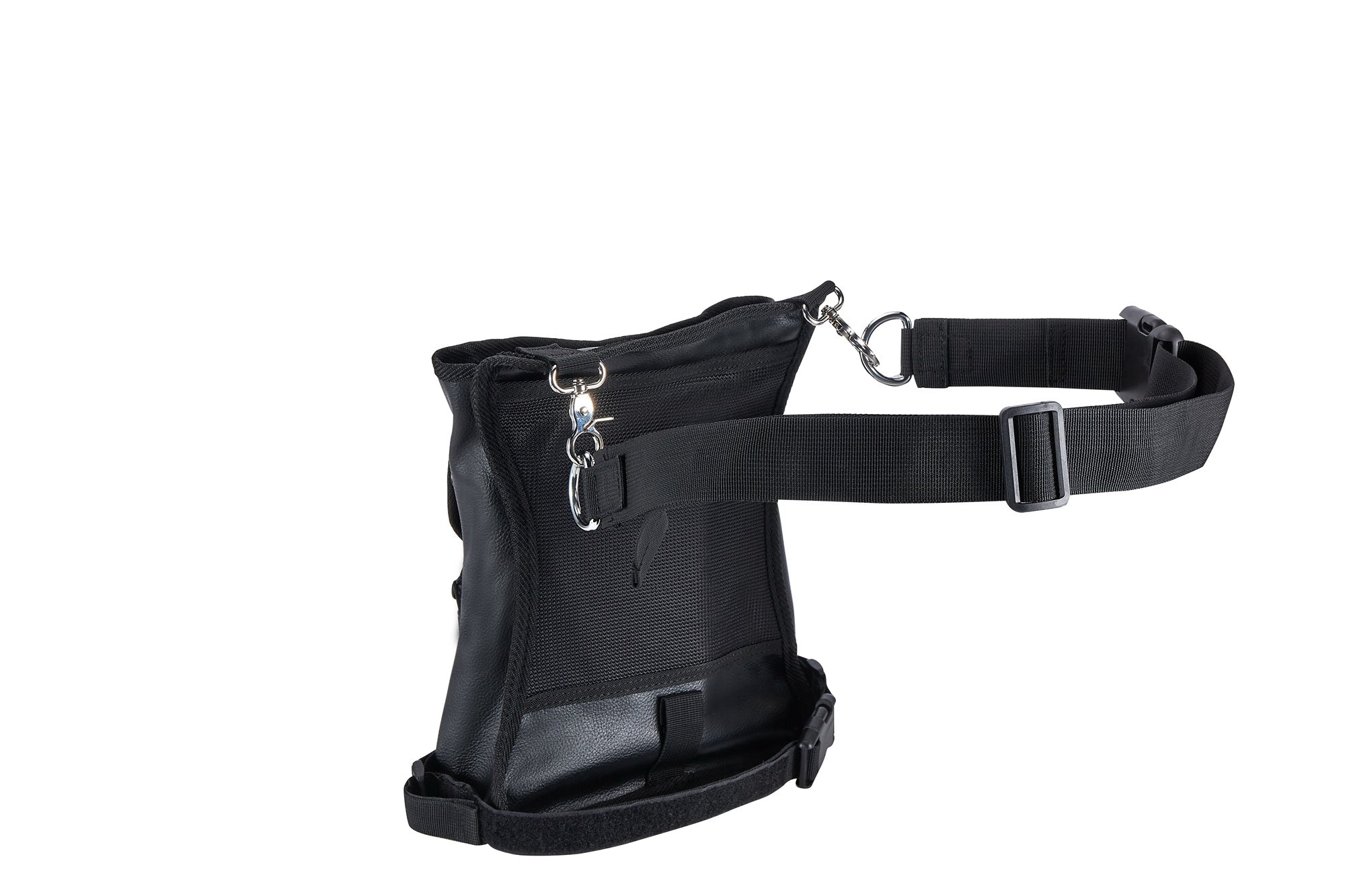 Dream Apparel Black Thigh Bag, Brown Strap, Gun Pocket Leg Bag - Image 6