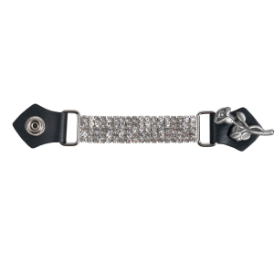 Dream Apparel Rose Vest Extender with Bling Bling Chains for Women, Leather Biker Vest Extender