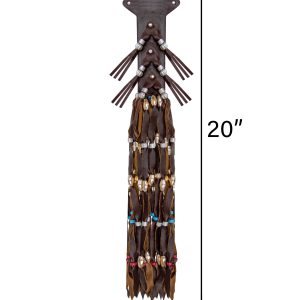 Dream Apparel Women Dark Brown Leather Motorcycle Ponytail Holder