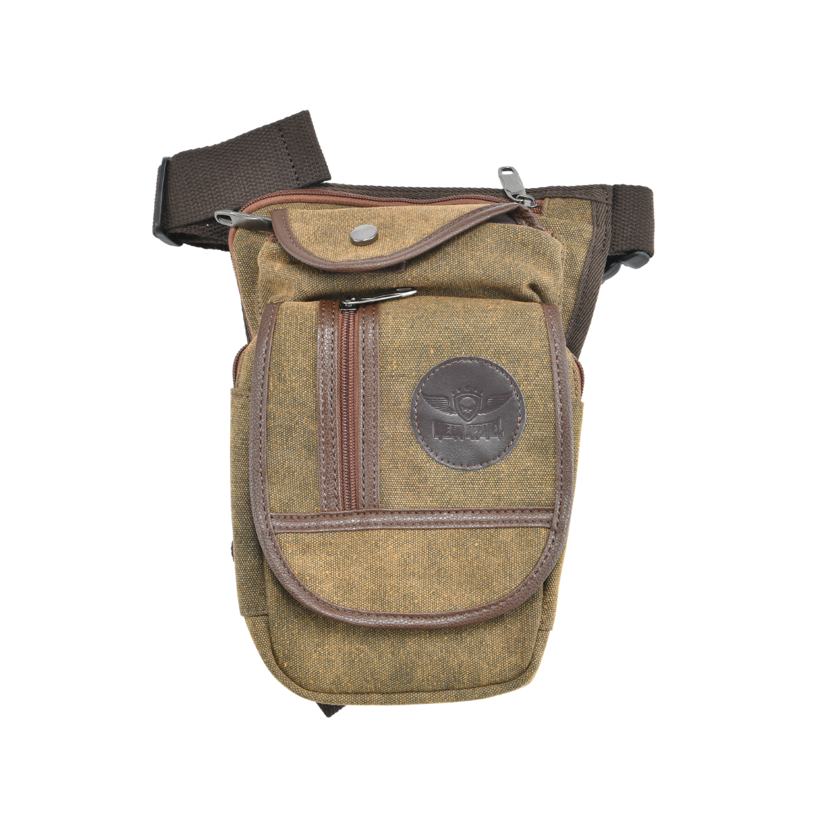 Brown Thigh Bag, Leg Bag Canvas - Image 5