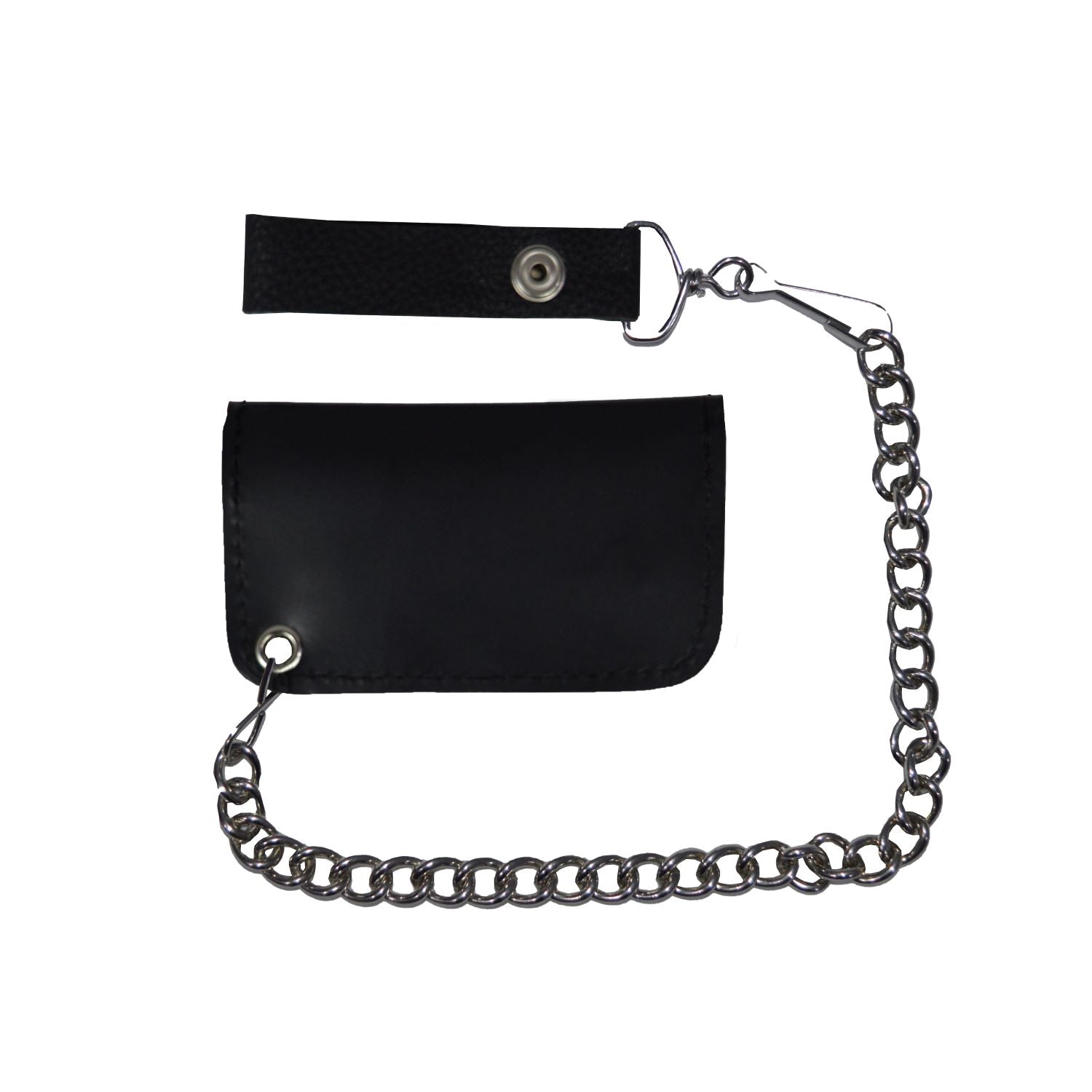 Dream Apparel Black Leather Motorcycle Chain Coins Wallet - Image 4