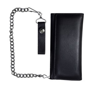 Dream Apparel Heavy Duty Biker Bifold Chain Wallet Credit Card Slots