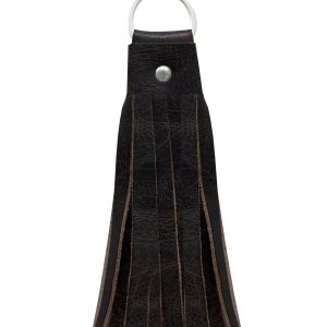 Dream Apparel Dark Brown Leather Key Chain