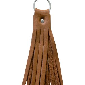 Dream Apparel Rust Orange Leather Key Chain