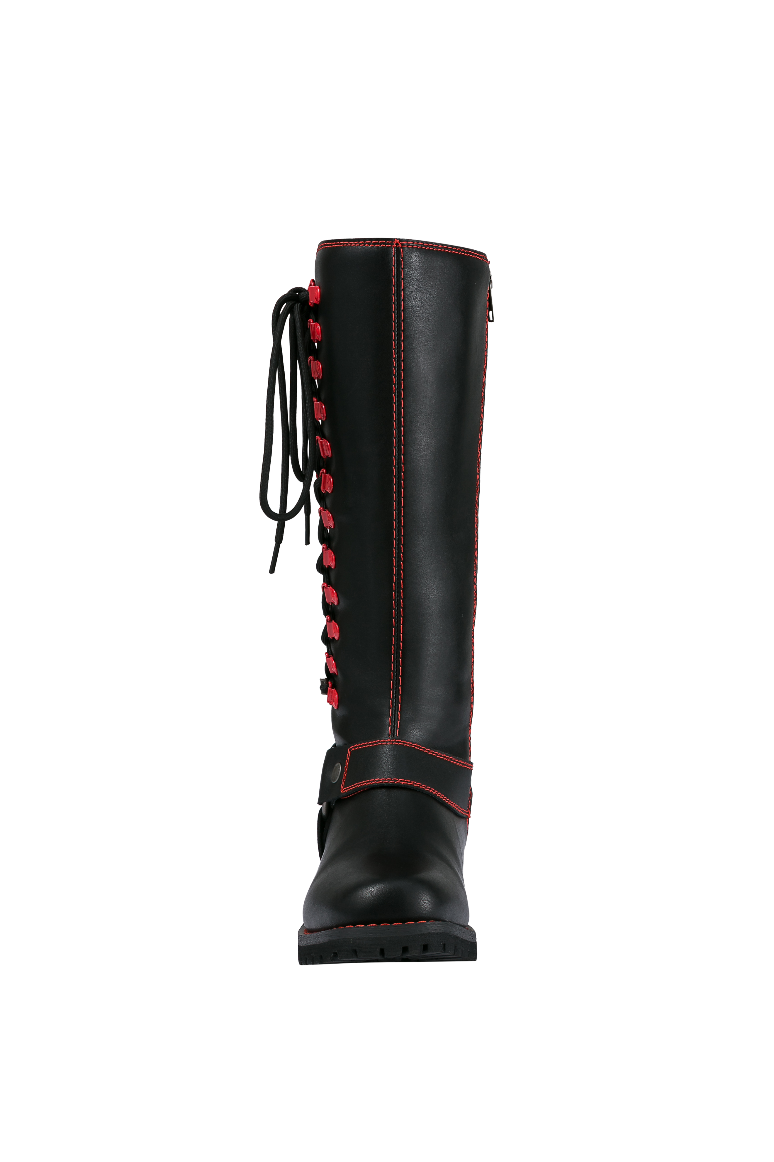 Dream ApparelĀ® Women Biker Long Boots with Red Laces - Image 12