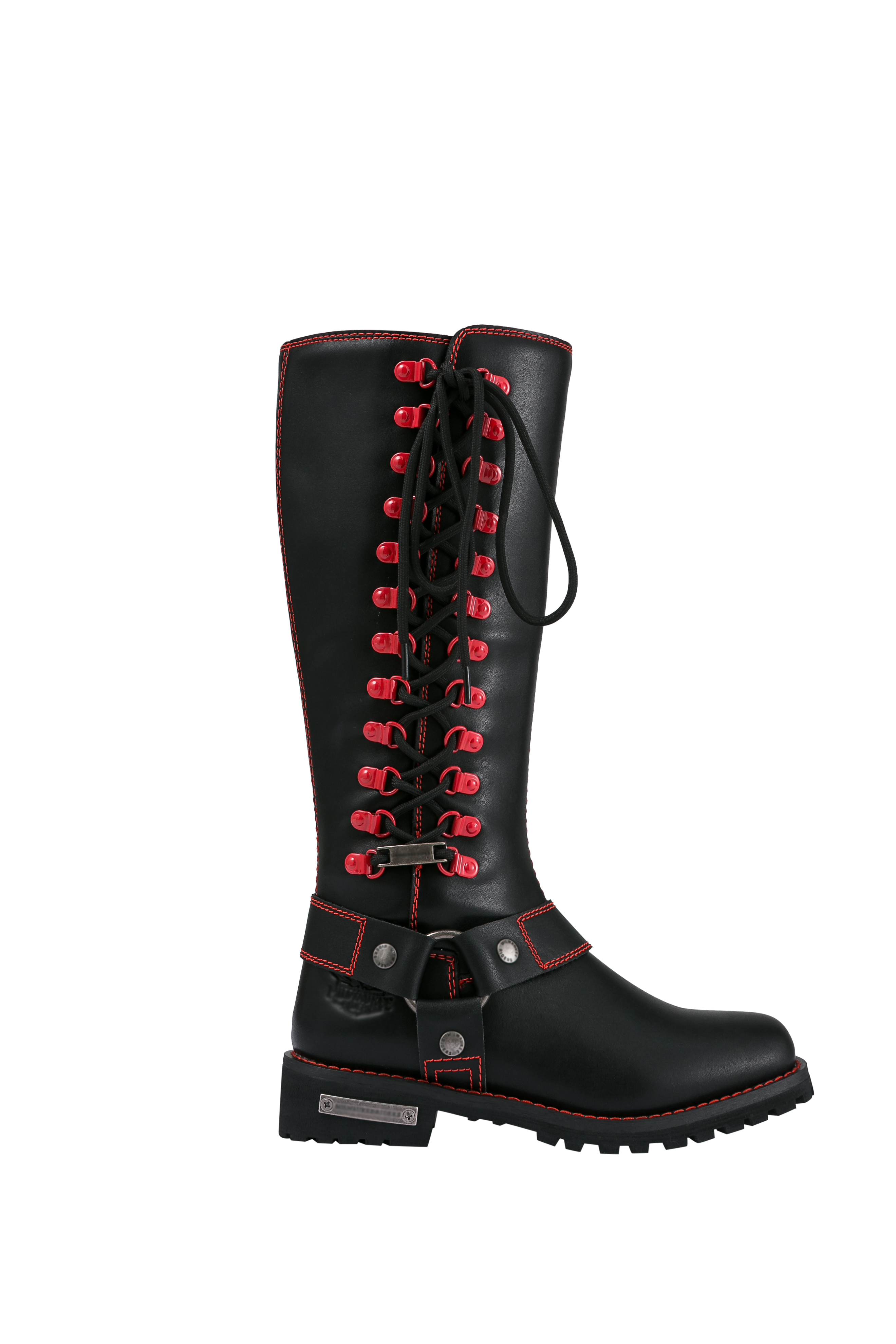 Dream ApparelĀ® Women Biker Long Boots with Red Laces - Image 14