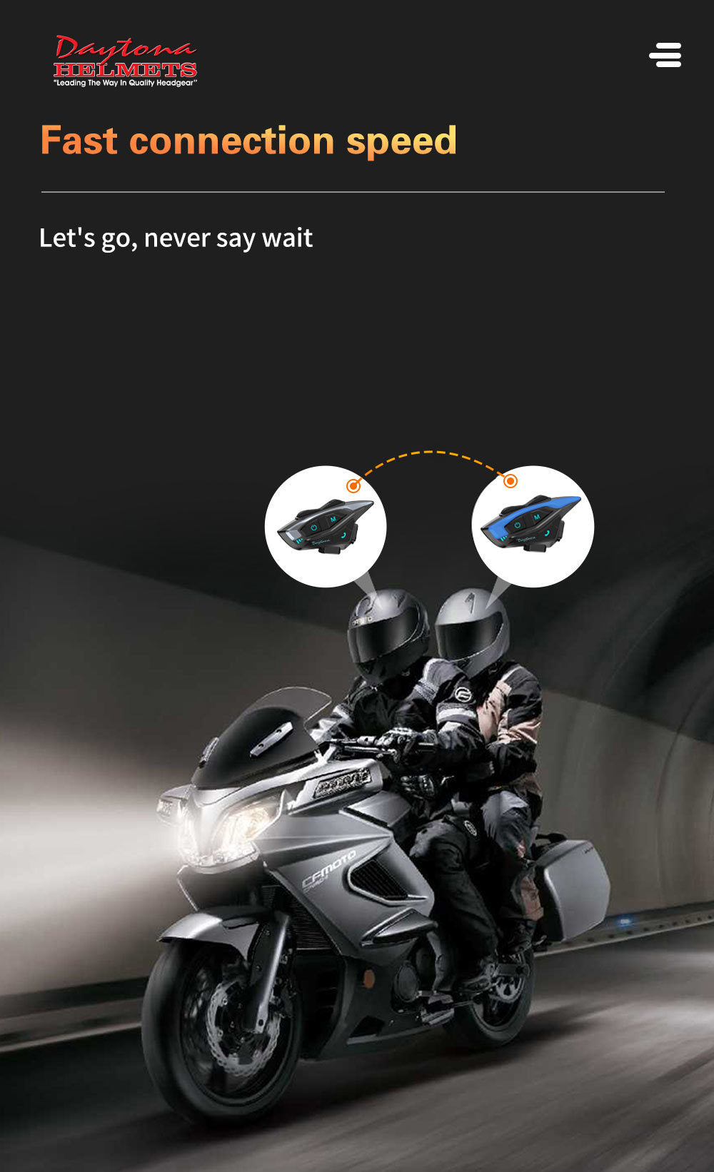 Daytona Helmets Motorcycle Bluetooth Headset - Motorcycle Communication System For All Types of Helmets - 1 - Image 9