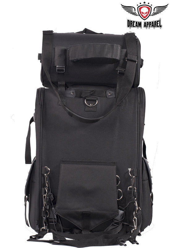 Dream Apparel Large PVC Motorcycle Sissybar Bag With Studs - Image 9