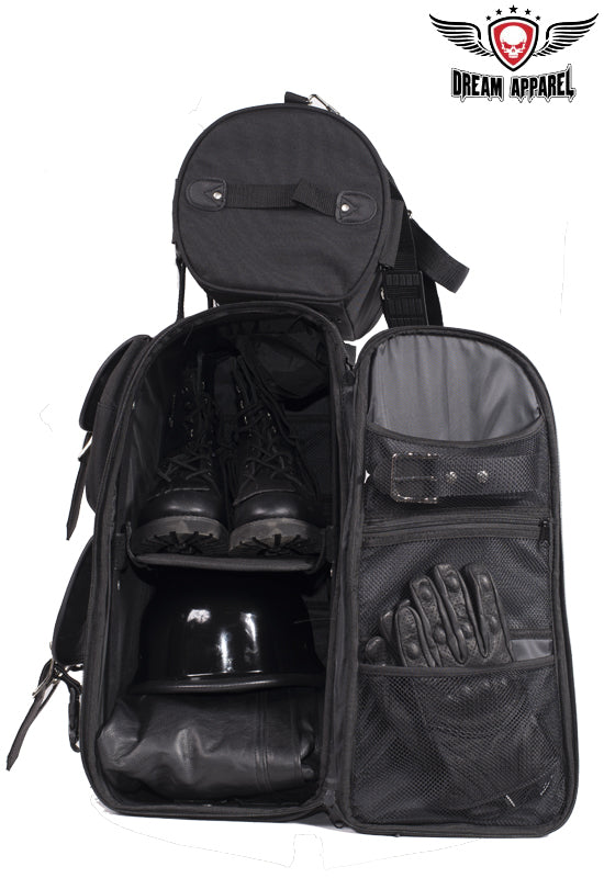 Dream Apparel Large PVC Motorcycle Sissybar Bag With Studs - Image 10