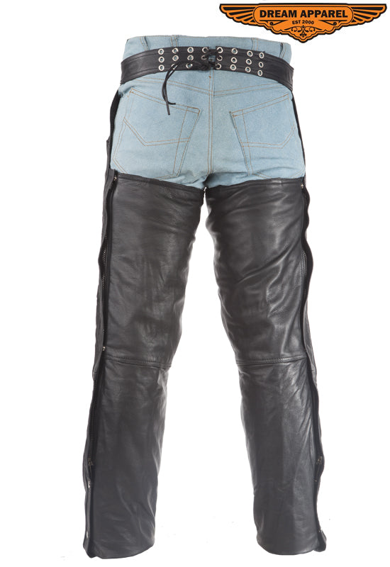 Dream Apparel Cowhide Leather Chaps - Image 3
