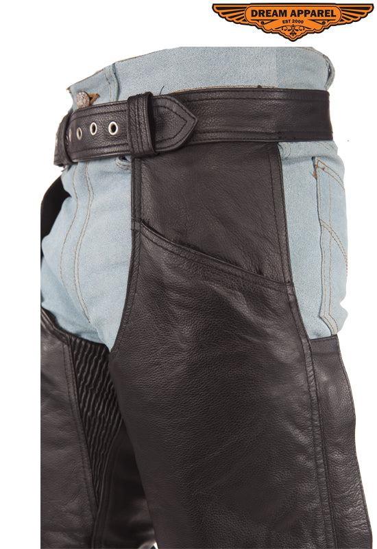 Dream Apparel Cowhide Leather Chaps - Image 4