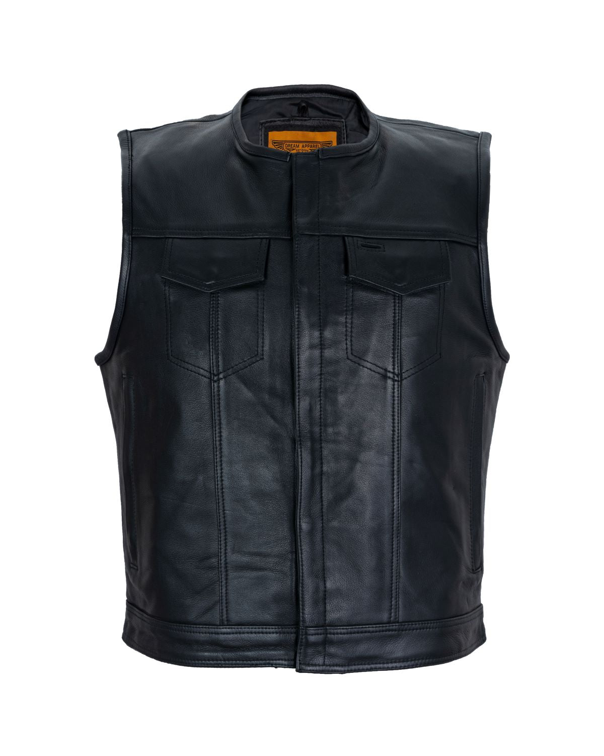 Dream Apparel Men's Motorcycle Club Vest With Black Liner Conceal Gun Pockets - Image 3