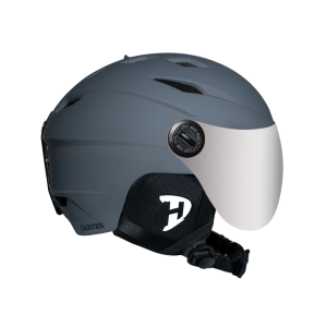 Daytona Carver Ski Helmet - Adjustable Ski Helmet for Men, Women & Youth - Dull Grey with Anti-Fog Visor