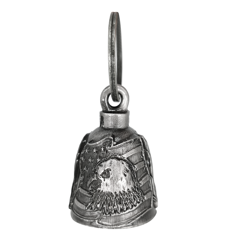 Dream Apparel USA Flag Eagle Head Motorcycle Bell, for Good Luck and in 3-D, Light Weight - Image 2