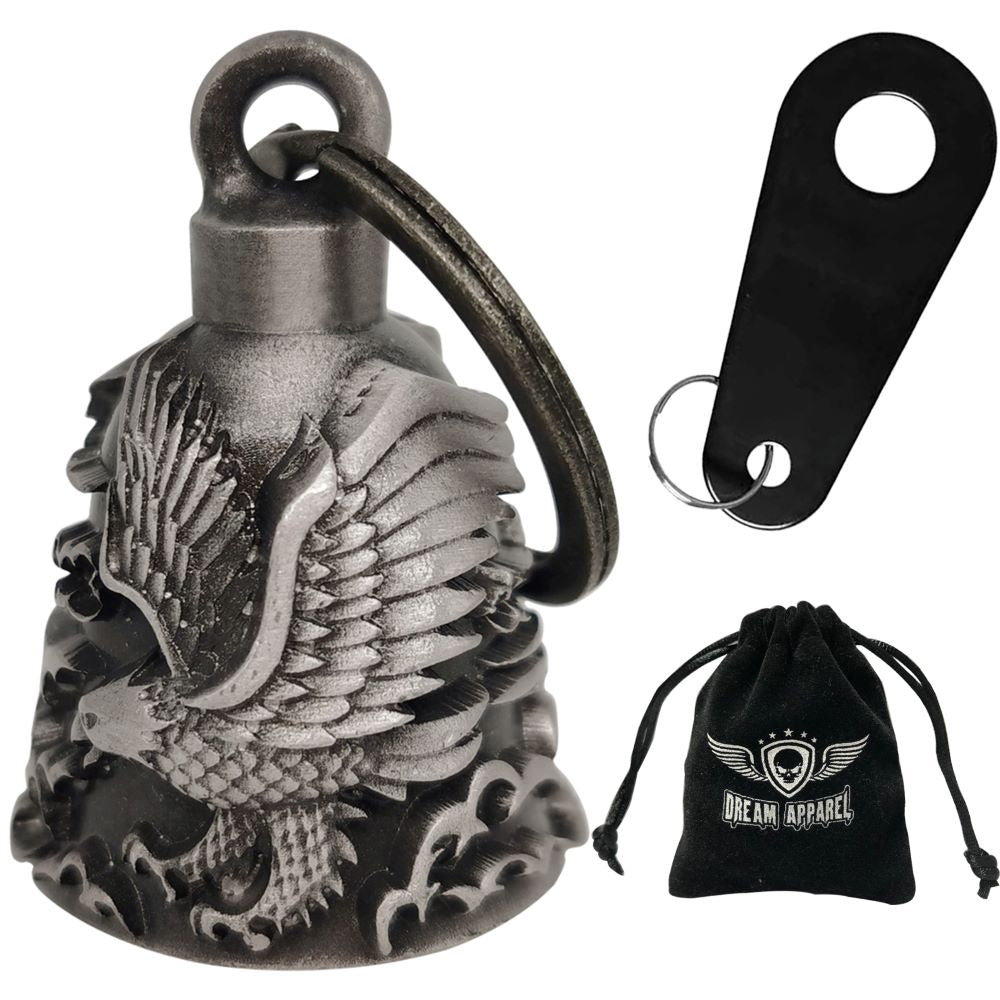 Dream Apparel USA Flag Eagle Head Motorcycle Bell, for Good Luck and in 3-D, Light Weight - Image 4