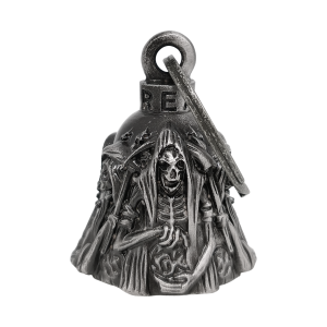 Dream Apparel Skeleton Holding Fire Ball Motorcycle Bell