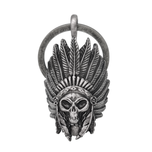 Dream Apparel Indian Skull Motorcycle Bell, for Good Luck and in 3-D, Light Weight Impact Resistant