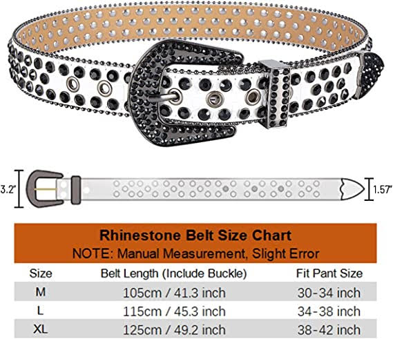 Dream Apparel Premium Straps Men Women Western Fashion Bling Bling Rhinestone Crystal Diamond Belt - Image 5