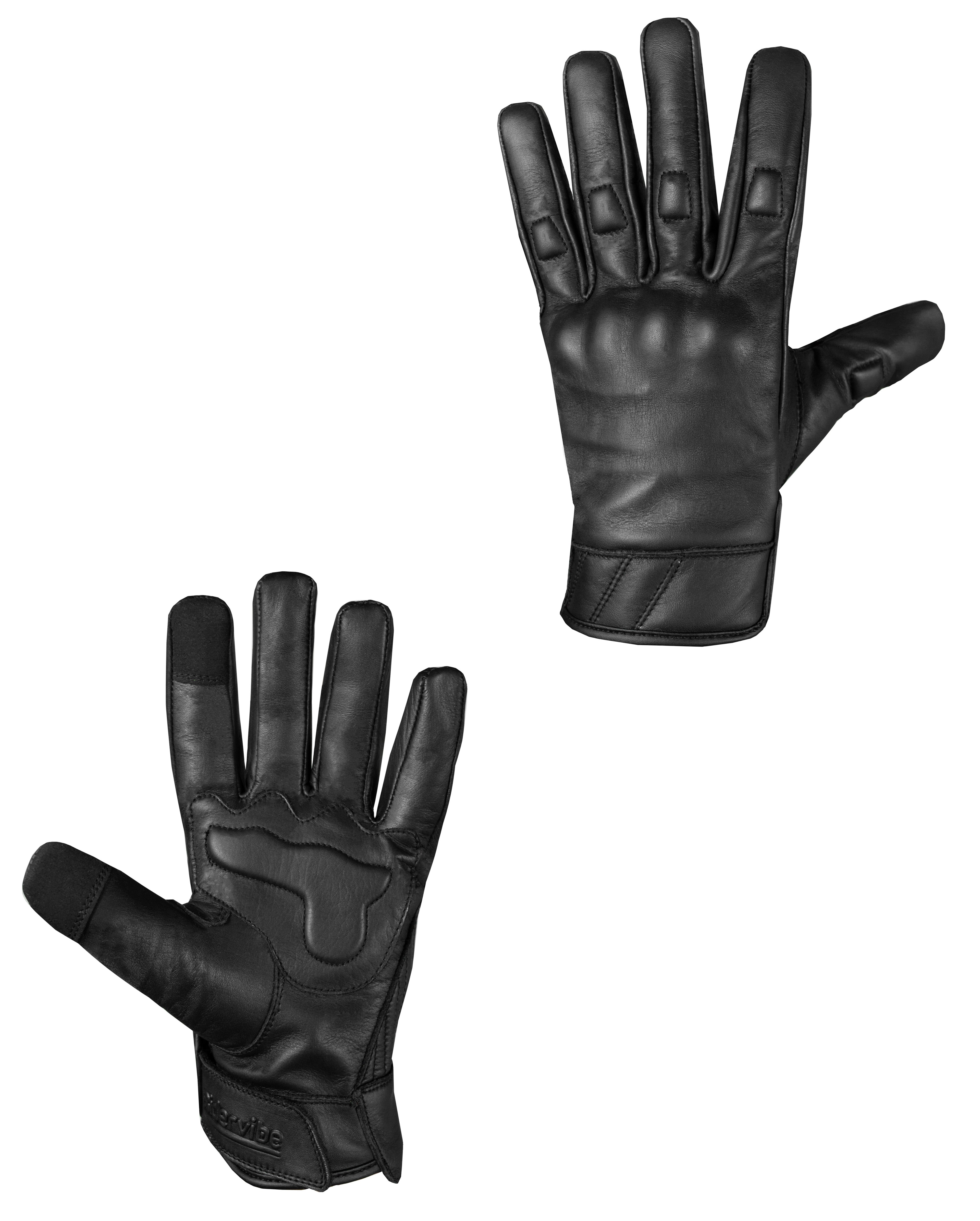Dream Apparel Black Gaunlet Motorcycle Gloves - Image 2