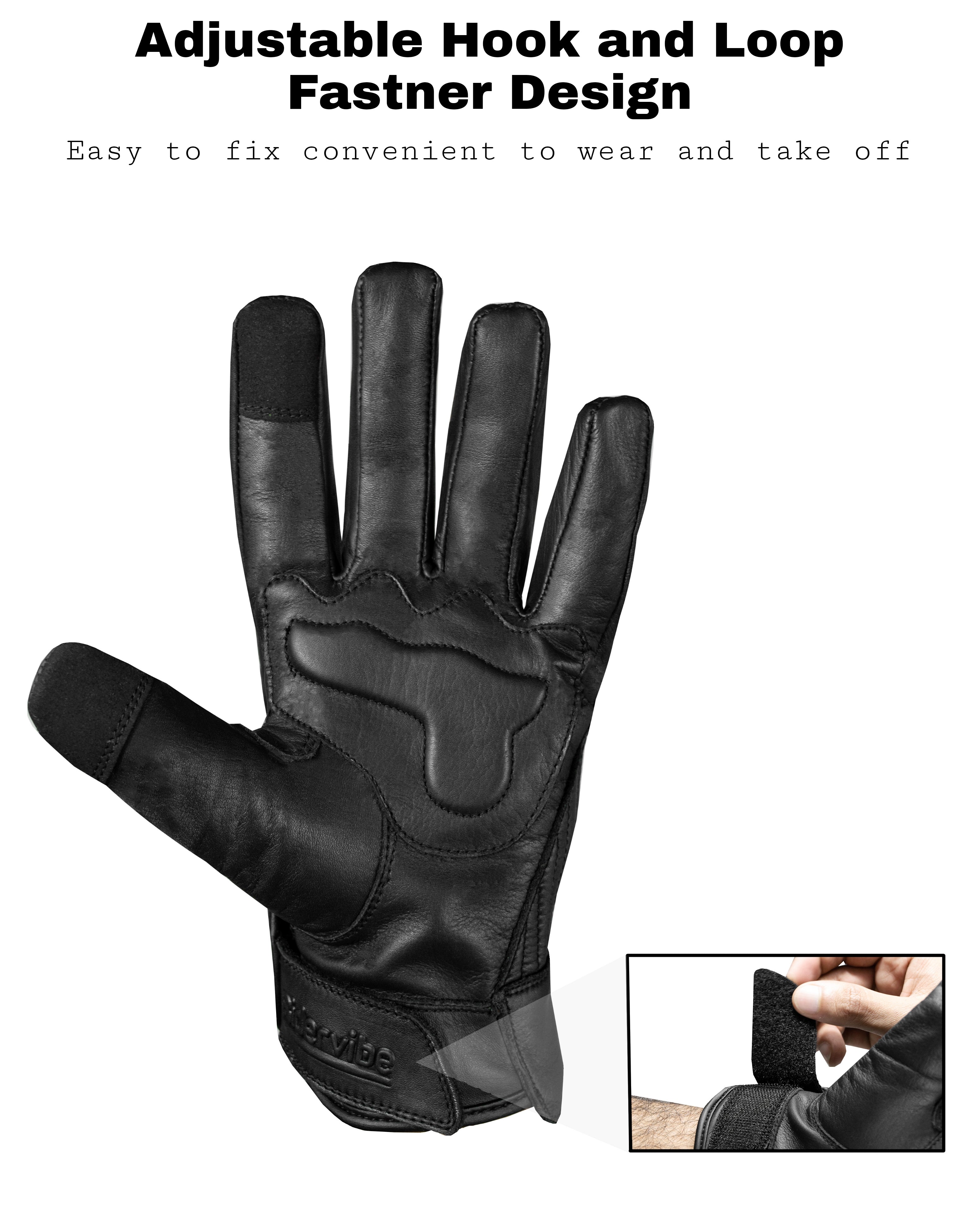 Dream Apparel Black Gaunlet Motorcycle Gloves - Image 5