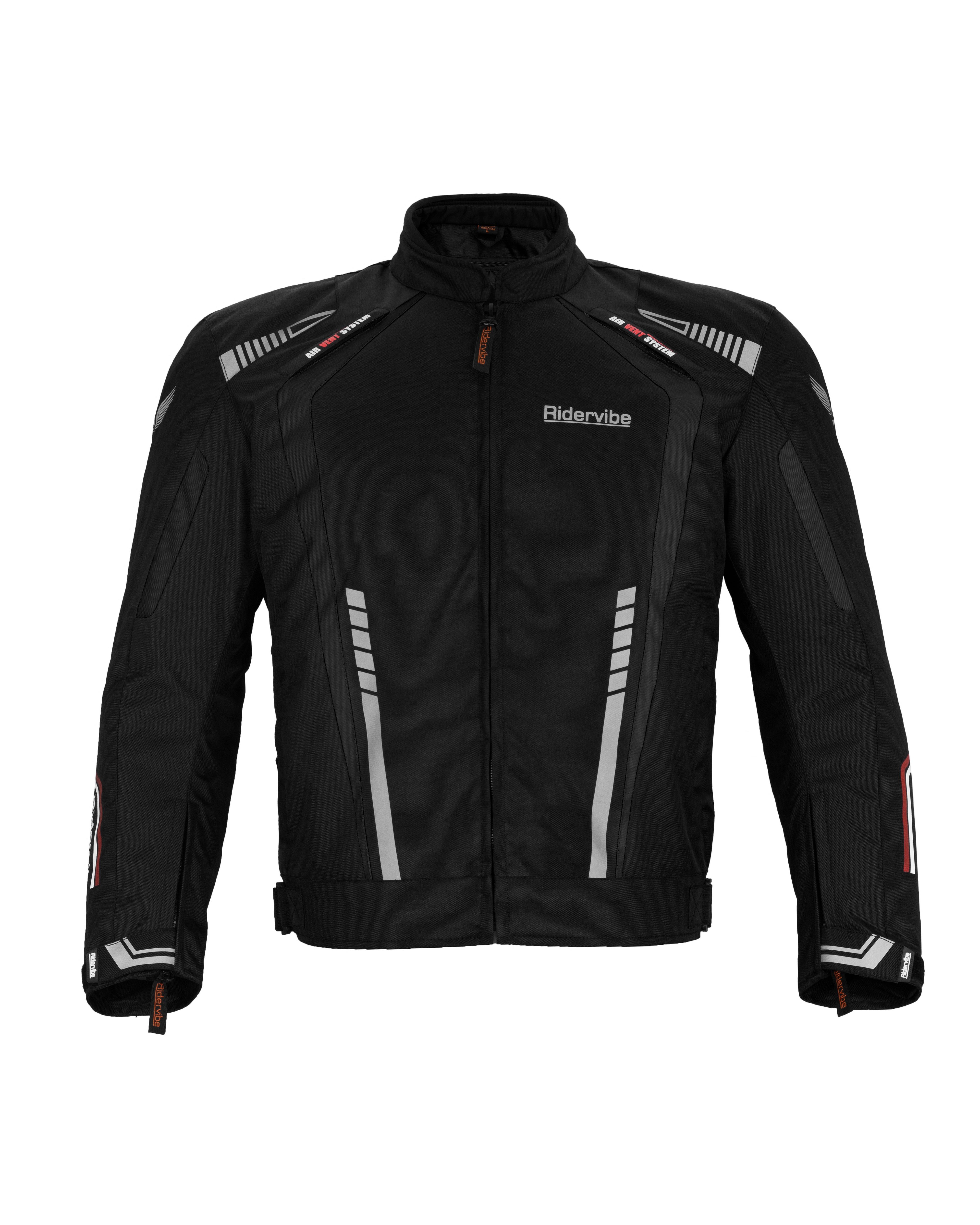 Dream Apparel Men's Nylon and Mesh Motorcycle Black Jacket - Image 3