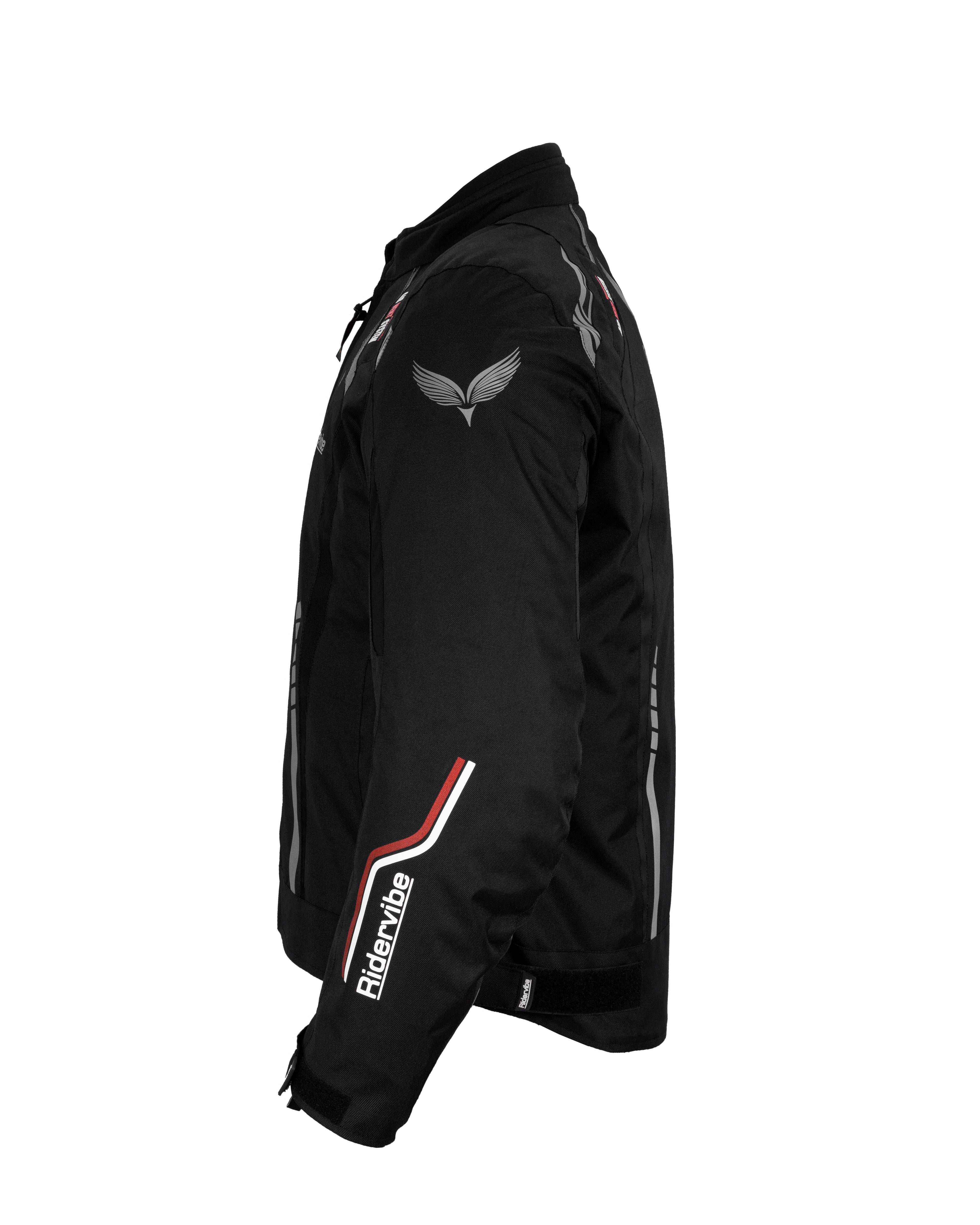 Dream Apparel Men's Nylon and Mesh Motorcycle Black Jacket - Image 6