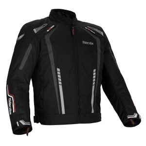 Dream Apparel Men's Nylon and Mesh Motorcycle Grey Jacket