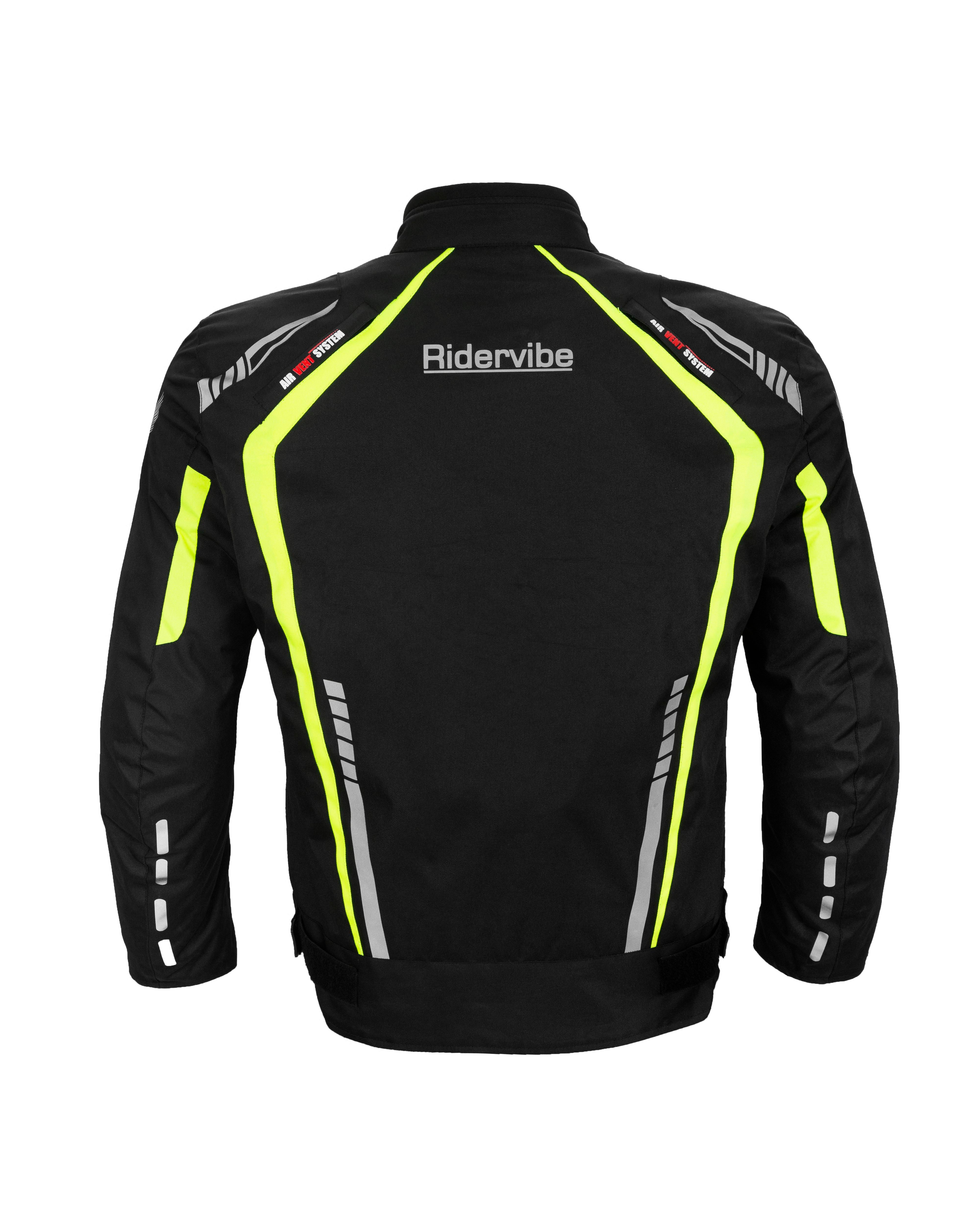 Dream Apparel Men's Nylon and Mesh Motorcycle Neon Jacket - Image 7
