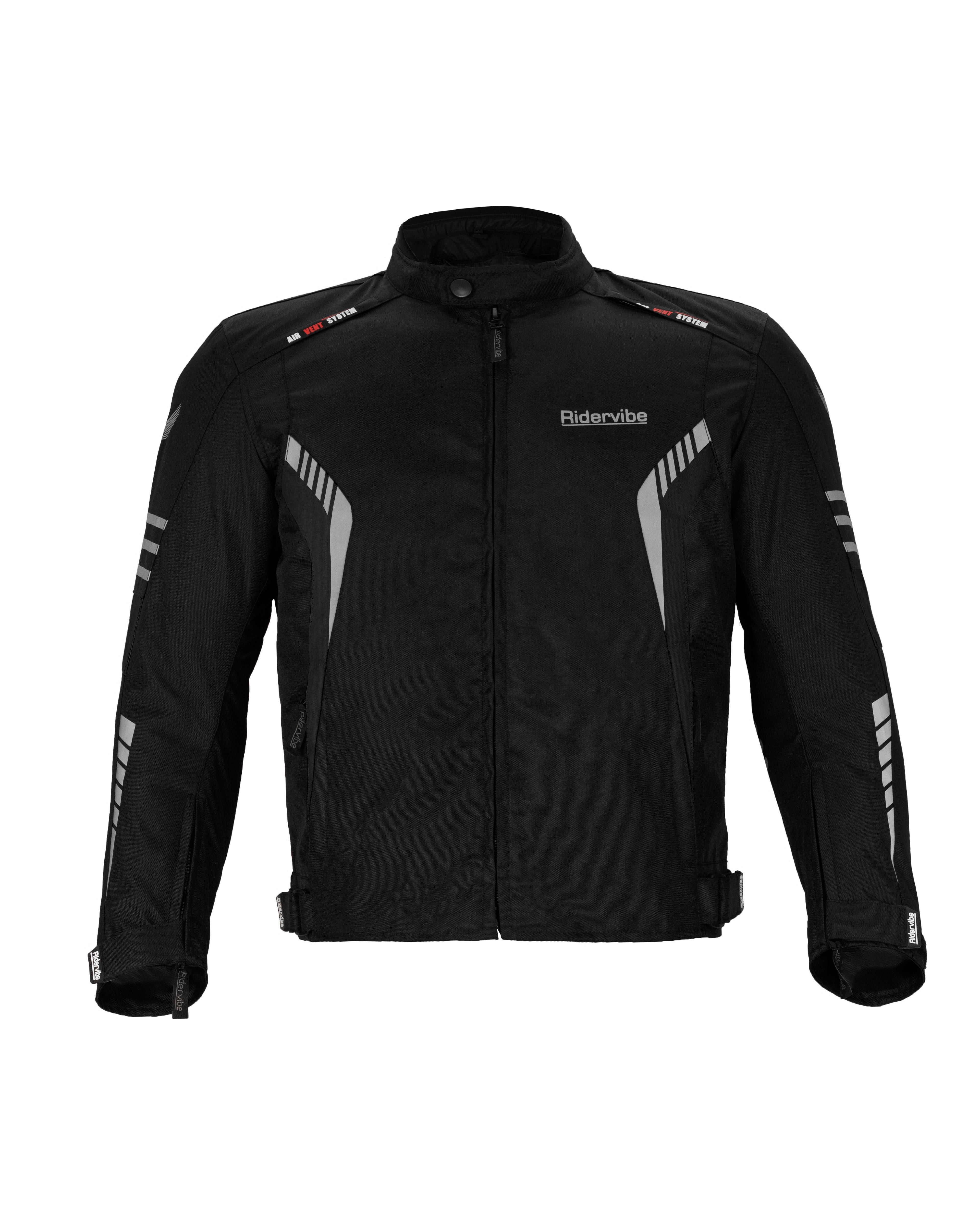 Dream Apparel Men's CE Armored Nylon & Mesh Motorcycle Black Waterproof Biker Jackets - Image 5