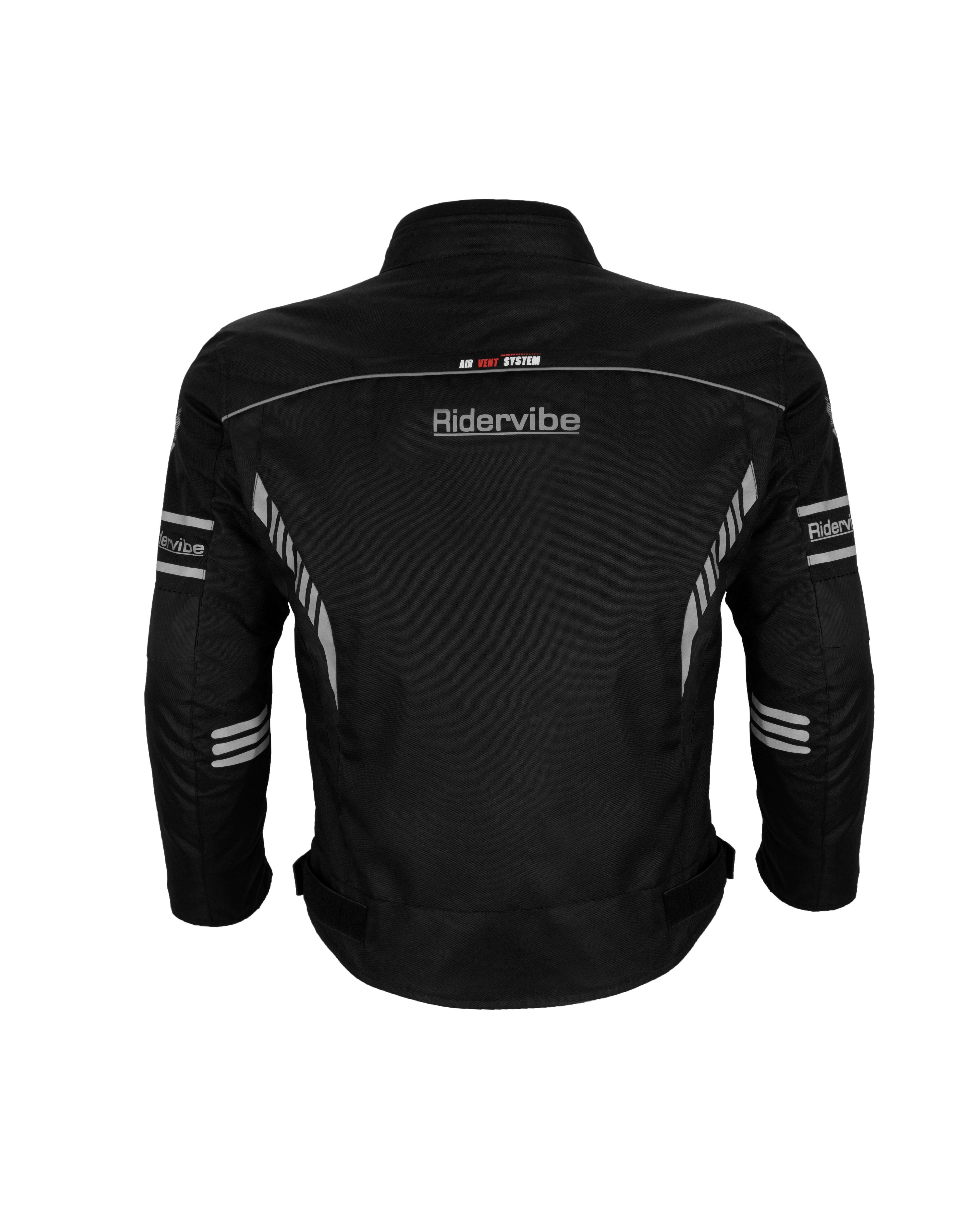 Dream Apparel Men's CE Armored Nylon & Mesh Motorcycle Black Waterproof Biker Jackets - Image 11