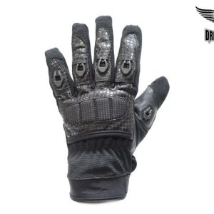 Men's Leather & Mesh Motorcycle Racing Gloves