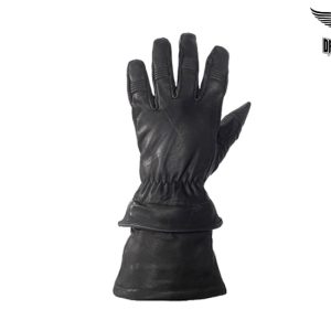 Mens Leather Gauntlet Gloves With Zip Off Cuffs
