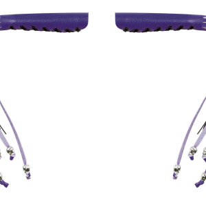 Dream Apparel Heavy Duty Motorcycle Skull Fringed Premium Purple Black Brake Clutch Lever Cover